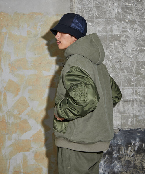 CIAOPANIC(チャオパニック)の「【mi-ry by CIAOPANIC】ワークフーディージャケット(ブルゾン・レディース・オリーブ/ブラック・FREE)」の14枚目の写真