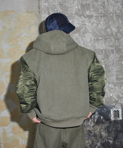 CIAOPANIC(チャオパニック)の「【mi-ry by CIAOPANIC】ワークフーディージャケット(ブルゾン・レディース・オリーブ/ブラック・FREE)」の15枚目の写真