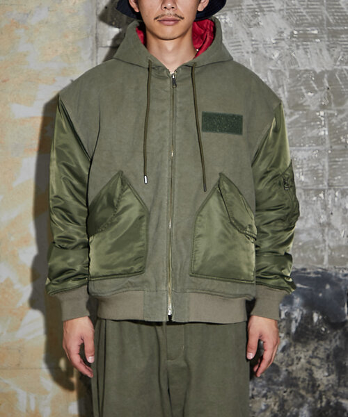 CIAOPANIC(チャオパニック)の「【mi-ry by CIAOPANIC】ワークフーディージャケット(ブルゾン・レディース・オリーブ/ブラック・FREE)」の19枚目の写真