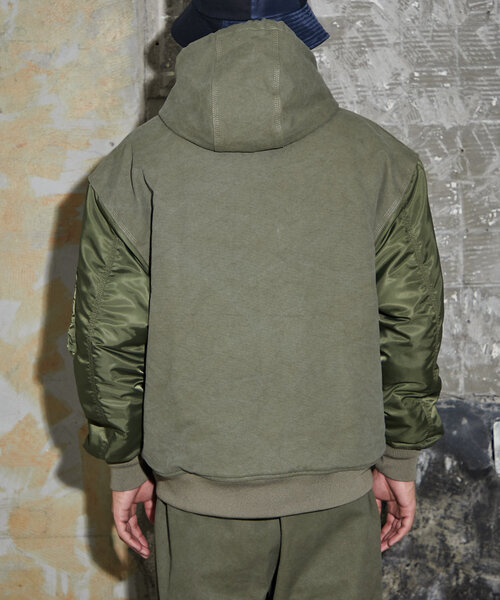 CIAOPANIC(チャオパニック)の「【mi-ry by CIAOPANIC】ワークフーディージャケット(ブルゾン・レディース・オリーブ/ブラック・FREE)」の21枚目の写真