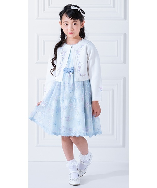 花ブーケレース刺しゅう ワンピース（ワンピース）｜mezzo piano