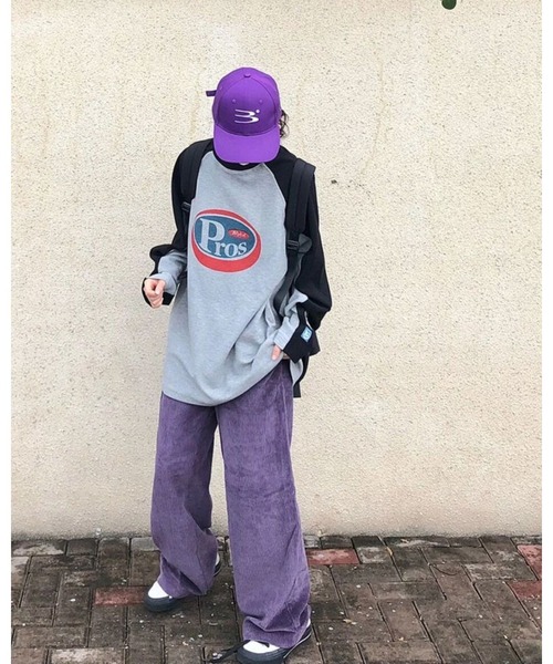 FUNdaysion(ファンデイション)の「袖配色ロゴプリントルーズワッフルトップス(Tシャツ/カットソー・レディース・グレー・M)」の16枚目の写真
