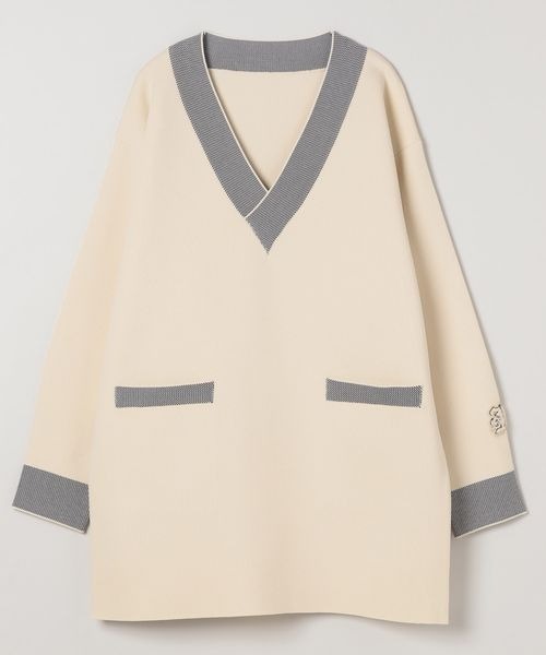 JEANASIS（ジーナシス）の「12GハイショクジャガードVミニワンピース