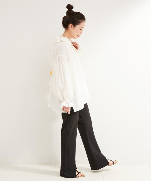 B.C STOCK(ベーセーストック)の「《追加》フリルブラウス(シャツ/ブラウス・レディース・ブラック/ホワイト/ベージュ系その他・FREE)」の21枚目の写真