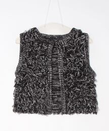 ループニットクロップドベスト