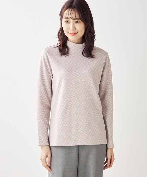 DECOY SINCE 1981(デコイシンスイチキュウハチイチ)の「チェックジャガードプルオーバー(Tシャツ/カットソー・レディース・ピンク/ネイビー・M/L/LL)」の2枚目の写真