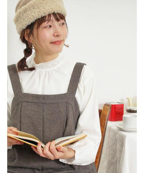 Samansa Mos2（サマンサ モスモス）の「【保温加工】襟レースブラウス（シャツ/ブラウス・レディース・ブラック/ベージュ/グレー/オフホワイト・F）」の2枚目の写真