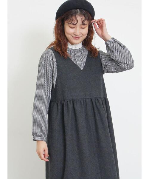 Samansa Mos2（サマンサ モスモス）の「【保温加工】襟レースブラウス（シャツ/ブラウス・レディース・ブラック/ベージュ/グレー/オフホワイト・F）」の3枚目の写真