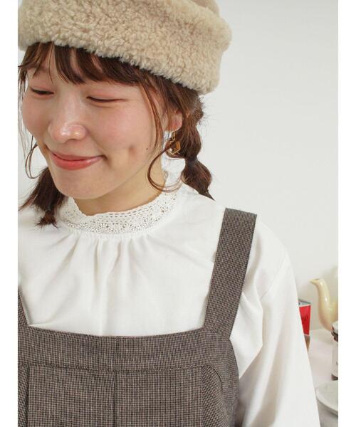 セール】【保温加工】襟レースブラウス（シャツ/ブラウス）｜Samansa