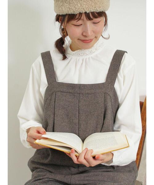 Samansa Mos2（サマンサ モスモス）の「【保温加工】襟レースブラウス（シャツ/ブラウス・レディース・ブラック/ベージュ/グレー/オフホワイト・F）」の6枚目の写真