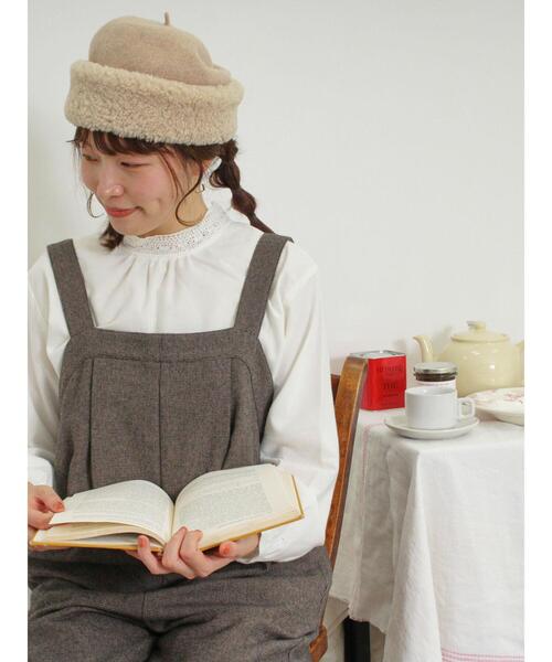 Samansa Mos2（サマンサ モスモス）の「【保温加工】襟レースブラウス（シャツ/ブラウス・レディース・ブラック/ベージュ/グレー/オフホワイト・F）」の7枚目の写真