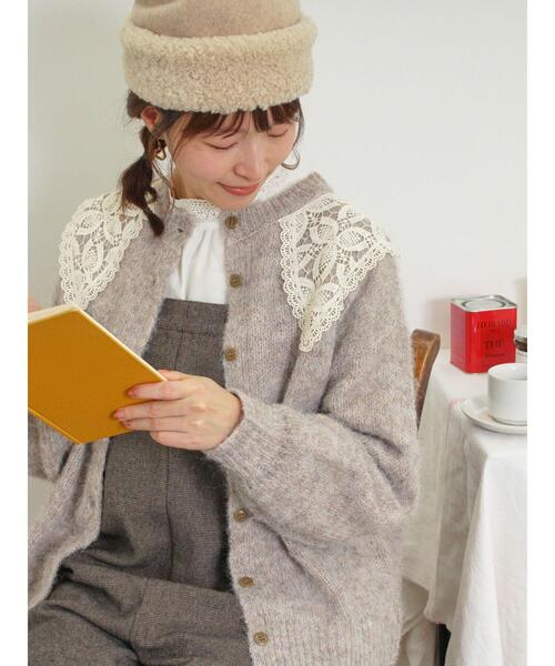 Samansa Mos2（サマンサ モスモス）の「【保温加工】襟レースブラウス（シャツ/ブラウス・レディース・ブラック/ベージュ/グレー/オフホワイト・F）」の8枚目の写真
