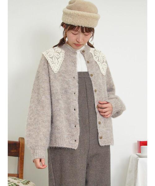 Samansa Mos2（サマンサ モスモス）の「【保温加工】襟レースブラウス（シャツ/ブラウス・レディース・ブラック/ベージュ/グレー/オフホワイト・F）」の13枚目の写真