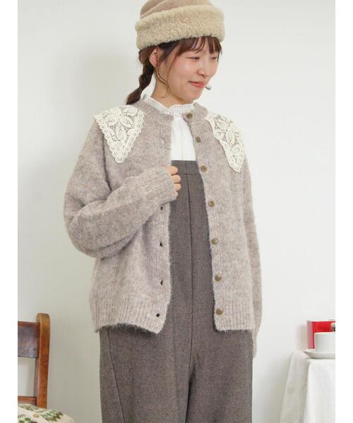 Samansa Mos2（サマンサ モスモス）の「【保温加工】襟レースブラウス（シャツ/ブラウス・レディース・ブラック/ベージュ/グレー/オフホワイト・F）」の14枚目の写真