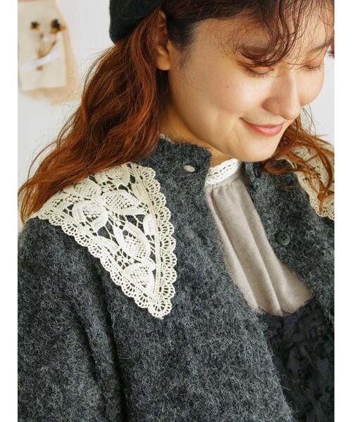 Samansa Mos2（サマンサ モスモス）の「【保温加工】襟レースブラウス（シャツ/ブラウス・レディース・ブラック/ベージュ/グレー/オフホワイト・F）」の17枚目の写真