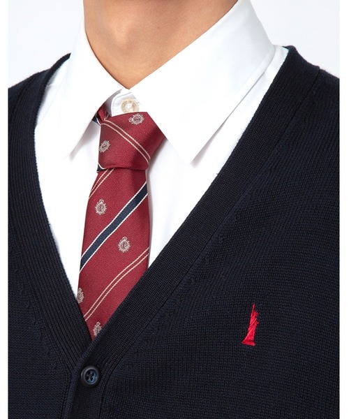 EASTBOY(イーストボーイ)の「メンズ カーディガン 綿 7G 男子 制服 学生服 中学生 高校生 スクール(カーディガン/ボレロ・キッズ・ネイビー/ベージュ/ライトグレー/オフホワイト・M/L)」の9枚目の写真