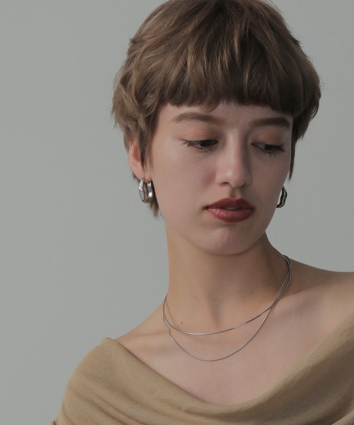 ORLEAN(オルレアン)の「【ORLEAN】 ニュアンスウェーブワンタッチピアス(ピアス(両耳用)・レディース・ゴールド/シルバー・フリー)」の8枚目の写真