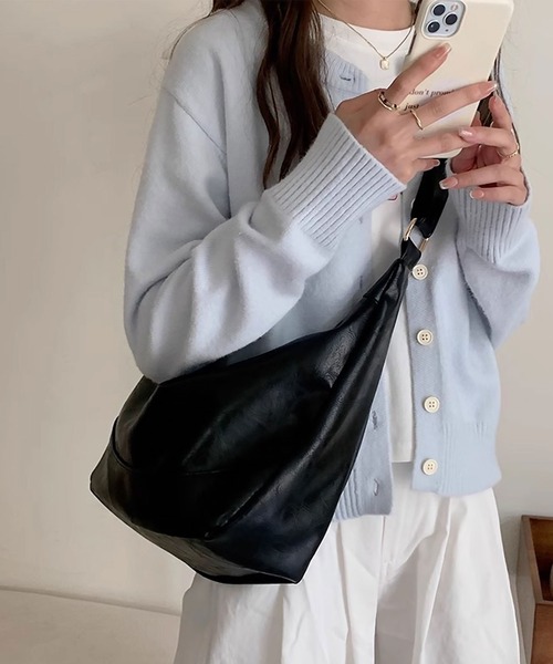 blackdia ocean(ブラックダイヤオーシャン)の「blackdia ocean ハーフムーンショルダーバッグ(ショルダーバッグ・レディース・ブラウン/ブラック・FREE)」の4枚目の写真