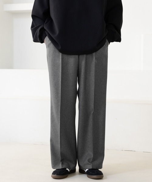 RAGEBLUE（レイジブルー）の「【セットアップ対応】ワイドストレート/イージースラックス（スラックス・メンズ・グレー/ブラック/ホワイト/ベージュ・SMALL/MEDIUM/LARGE）」の3枚目の写真