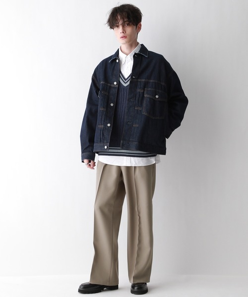 RAGEBLUE（レイジブルー）の「【セットアップ対応】ワイドストレート/イージースラックス（スラックス・メンズ・グレー/ブラック/ホワイト/ベージュ・SMALL/MEDIUM/LARGE）」の9枚目の写真