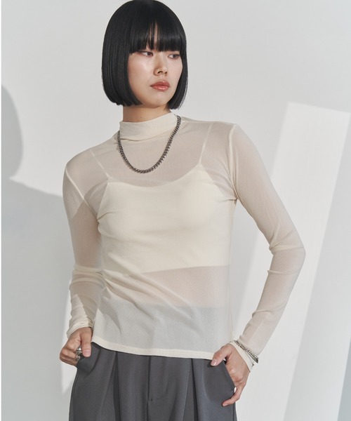 zoe ハイネックトップス ベーシックシアーハイネックトップス（Tシャツ/カットソー