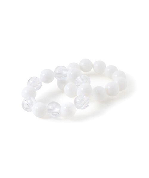 BEAMS BOY(ビームスボーイ)の「丸ビーズ リング 2P(リング・レディース・ブルー/レッド/ホワイト・ONE SIZE)」の1枚目の写真