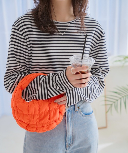 KOBE LETTUCE（コウベレタス）の「キルティングミニバッグ（ハンドバッグ・レディース・ピンク/オレンジ/ブルー/ブラック・F）」の9枚目の写真
