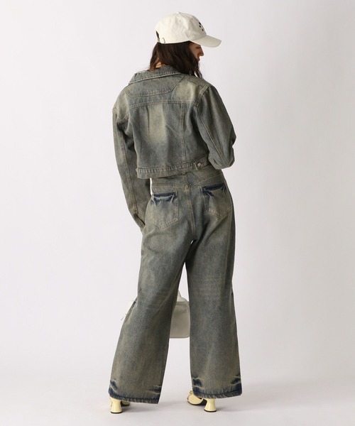 FOREVER 21(フォーエバー トゥエンティーワン)の「【2025SS】オーバーダイGジャン(デニムジャケット・レディース・ネイビー/ブルー・FREE)」の5枚目の写真