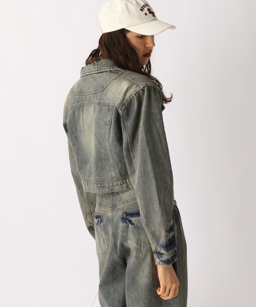 FOREVER 21(フォーエバー トゥエンティーワン)の「【2025SS】オーバーダイGジャン(デニムジャケット・レディース・ネイビー/ブルー・FREE)」の7枚目の写真