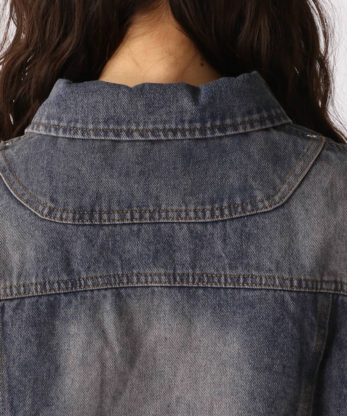 FOREVER 21(フォーエバー トゥエンティーワン)の「【2025SS】オーバーダイGジャン(デニムジャケット・レディース・ネイビー/ブルー・FREE)」の16枚目の写真