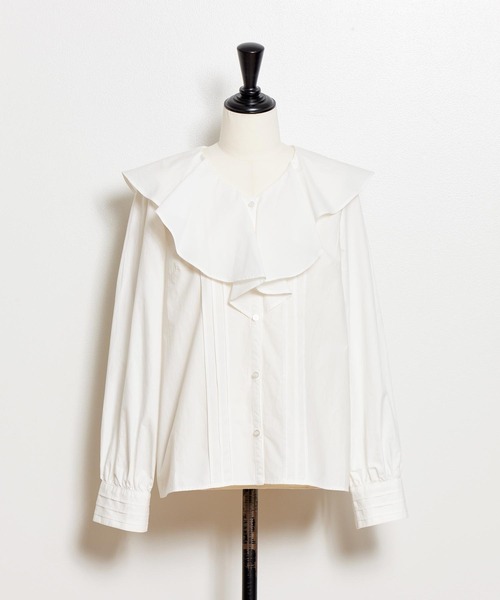 NOELA（ノエラ）の「フリルタックブラウス（シャツ/ブラウス・レディース・ピンク/サックスブルー/オフホワイト・フリー）」の21枚目の写真