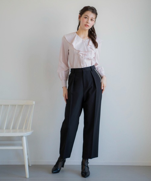 NOELA（ノエラ）の「フリルタックブラウス（シャツ/ブラウス・レディース・ピンク/サックスブルー/オフホワイト・フリー）」の19枚目の写真