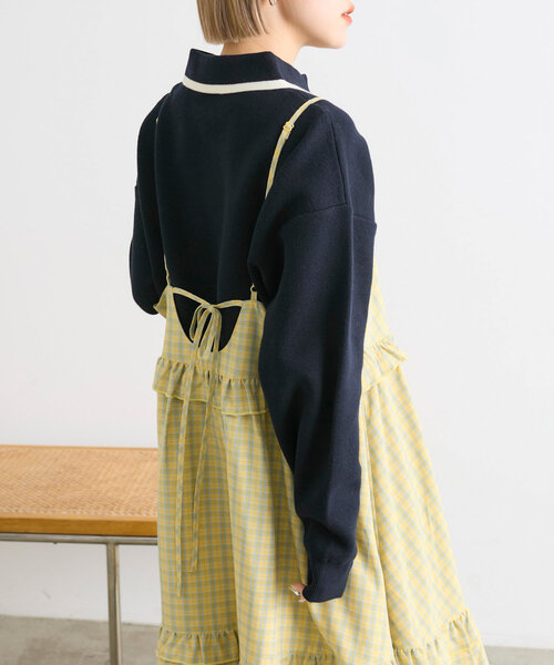 w closet(ダブルクローゼット)の「刺繍ポロニット(ニット/セーター・レディース・アイボリー/ネイビー/レッド・FREE)」の15枚目の写真
