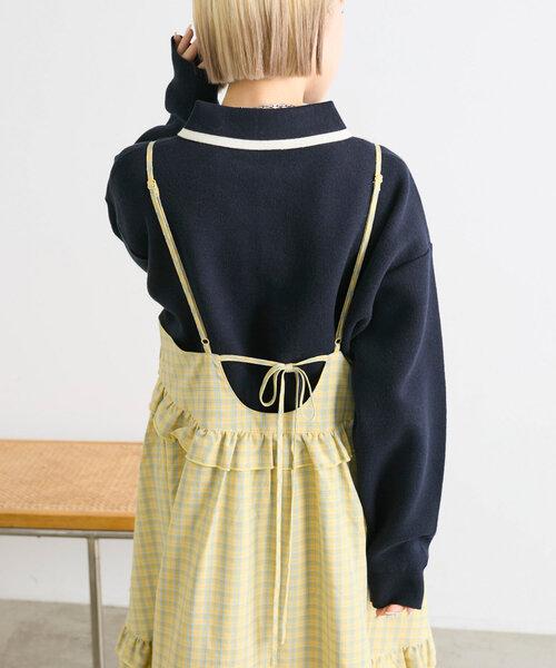 w closet(ダブルクローゼット)の「刺繍ポロニット(ニット/セーター・レディース・アイボリー/ネイビー/レッド・FREE)」の16枚目の写真
