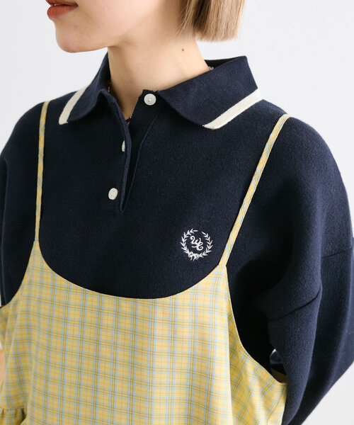 w closet(ダブルクローゼット)の「刺繍ポロニット(ニット/セーター・レディース・アイボリー/ネイビー/レッド・FREE)」の17枚目の写真