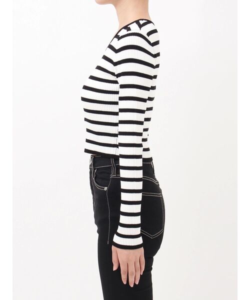 GYDA(ジェイダ)の「GYGYプレートニットトップス(ニット/セーター・レディース・シルバー/その他1/ブラック/オフホワイト・FREE)」の17枚目の写真