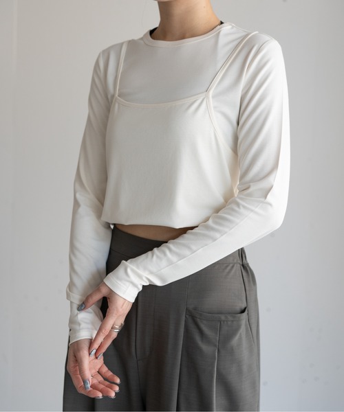 hwyl(ヒュイル)の「2WAYロングTシャツ(Tシャツ/カットソー・レディース・アイボリー/ブラック・FREE)」の5枚目の写真