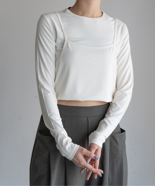 hwyl(ヒュイル)の「2WAYロングTシャツ(Tシャツ/カットソー・レディース・アイボリー/ブラック・FREE)」の6枚目の写真
