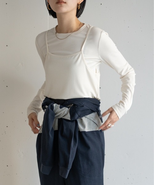 hwyl(ヒュイル)の「2WAYロングTシャツ(Tシャツ/カットソー・レディース・アイボリー/ブラック・FREE)」の20枚目の写真