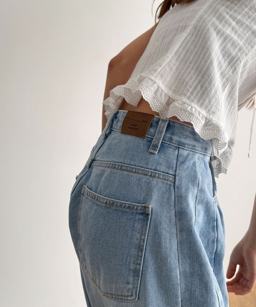 El mar（エルマール） CANAL JEAN カーブデニムパンツ XS CANAL JEAN（キャナルジーン）の「El mar カーブデニムパンツ