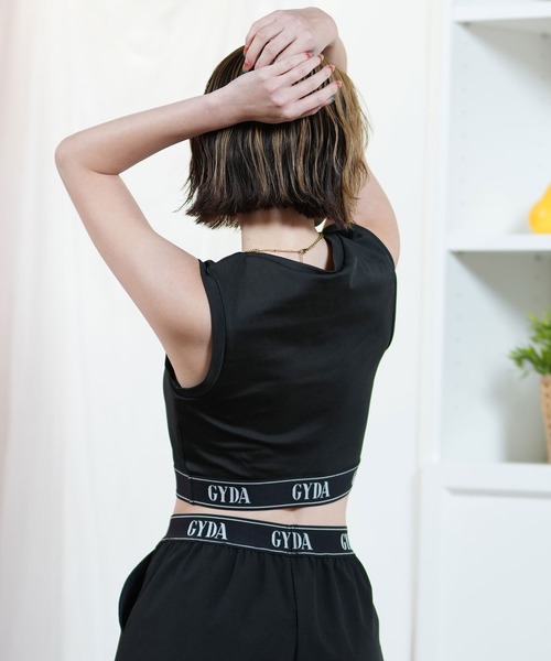 GYDA/ジェイダ カップ付タンクトップラッシュガード/UVケア/ロゴ