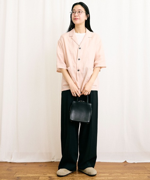 ブラウス シャツ DAILY LINEN shirt レディース fig London ブラウス シャツ DAILY LINEN shirt レディース