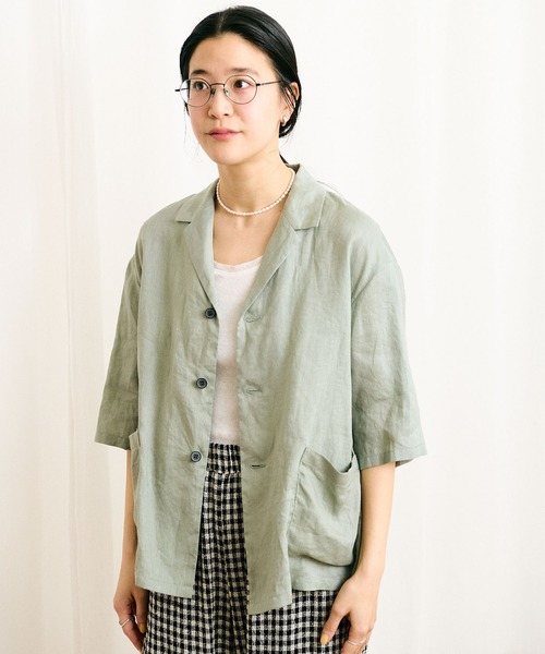 DAILY LINEN shirt(シャツ/ブラウス)|fig London(フィグ DAILY LINEN shirt(シャツ/ブラウス)|fig London(フィグ