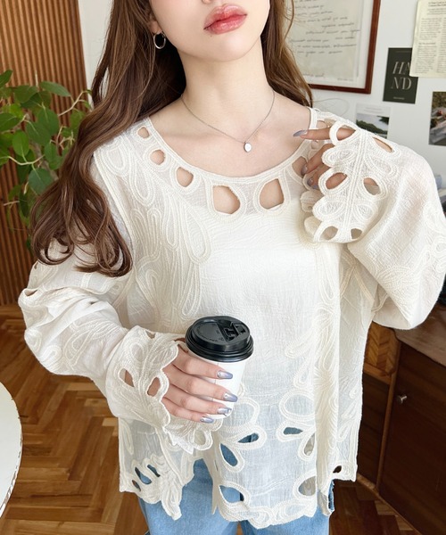 トップス SHALOM MOLA LONG SLEEVES トップス SHALOM CLUB MOLA LONG SLEEVES SHALOM(シャローム