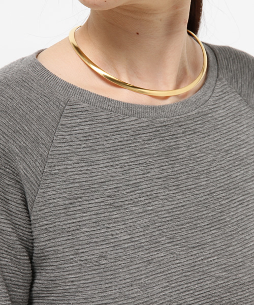 Ray BEAMS（レイビームス）の「【一部予約】 GRACEFULLY / 甲丸 チョーカー（ネックレス・レディース・シルバー/ゴールド・ONE SIZE）」の5枚目の写真