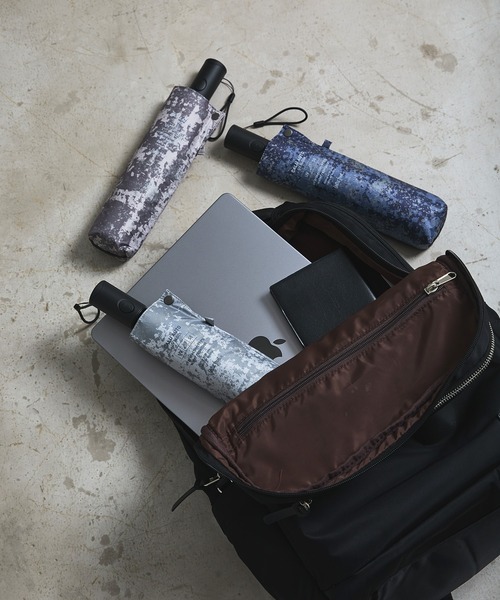 Waterfront（ウォーターフロント）の「【自動開閉】カルオート 反射 UVブロック 折 55cm スポンジドローイング（折りたたみ傘・メンズ・ネイビー/ブラウン/ライトグレー・FREE）」の5枚目の写真