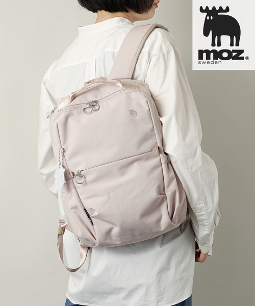 moz（モズ）の「moz(モズ) 軽量 撥水 A4サイズ収納 キャリーオン リュック ZZRK-02（バックパック/リュック・レディース・ブラック/トリコロール/アイボリー/グレイッシュブルー/キャメル・ONE SIZE）」の2枚目の写真