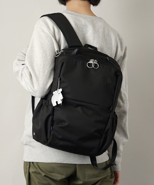 moz（モズ）の「moz(モズ) 軽量 撥水 A4サイズ収納 キャリーオン リュック ZZRK-02（バックパック/リュック・レディース・ブラック/トリコロール/アイボリー/グレイッシュブルー/キャメル・ONE SIZE）」の21枚目の写真