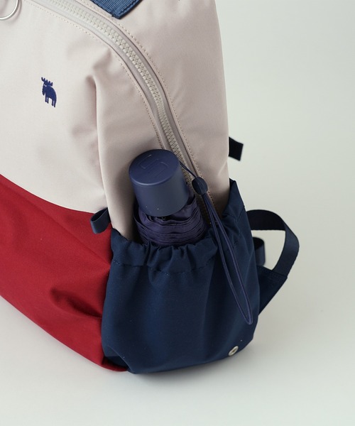 moz（モズ）の「moz(モズ) 軽量 撥水 A4サイズ収納 キャリーオン リュック ZZRK-02（バックパック/リュック・レディース・ブラック/トリコロール/アイボリー/グレイッシュブルー/キャメル・ONE SIZE）」の13枚目の写真