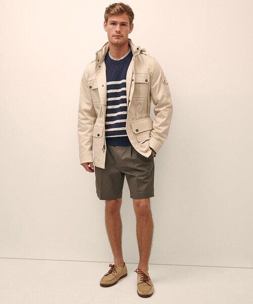 BROOKS BROTHERS(ブルックスブラザーズ)の「コットン/リネン マリナーストライプ クルーネックセーター(ニット/セーター・メンズ・ネイビー・SMALL/MEDIUM/X-LARGE/LARGE)」の4枚目の写真
